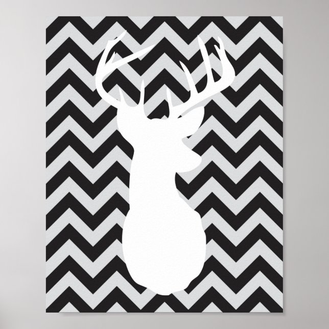 Póster Conjunto de estampado Chevron de patos, camiones y (Frente)