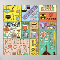 Conjunto de Ilustraciones Vintage de Ciencia Quími