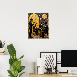 Póster Conjunto de Jazz de Medianoche