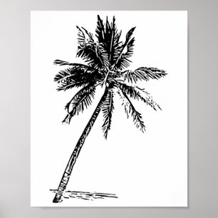 Póster Conjunto de playa Palm Beachwear Surfing Aloha Ret