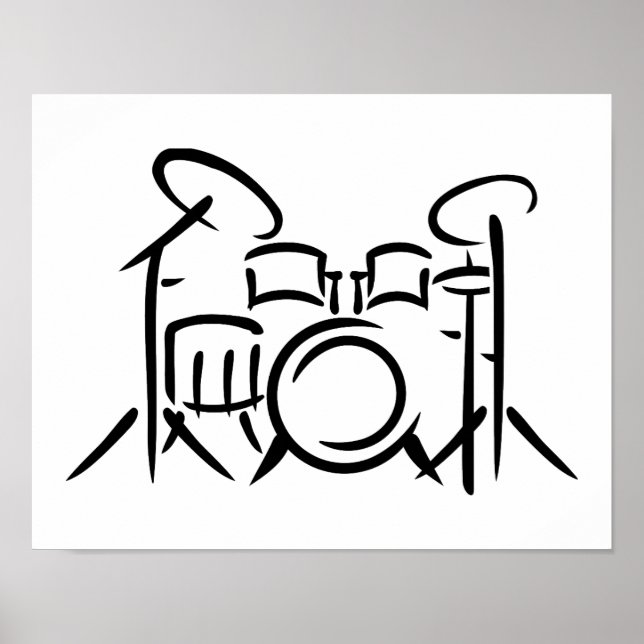 Póster Conjunto de tambores (Frente)