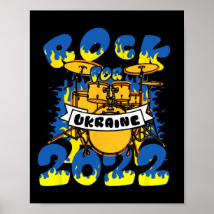 Póster Conjunto de tambores Rock For Ukraine Instrumento