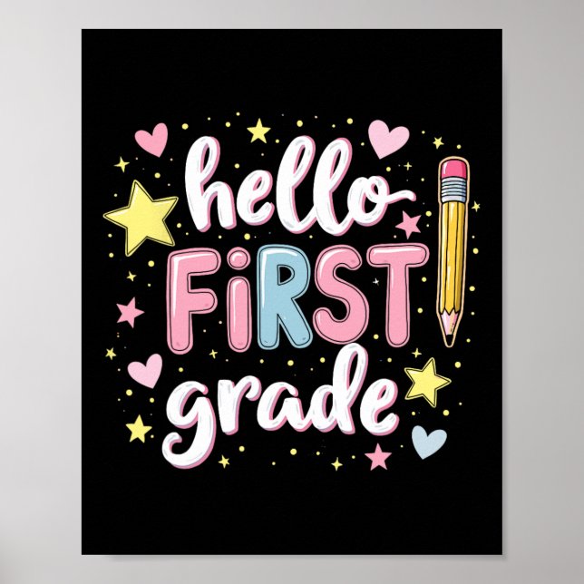Póster Conjunto de vuelta al cole para 1er grado  (Frente)