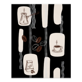 Póster Conjunto Imprimible de Café Árabe, Arte de Pared p