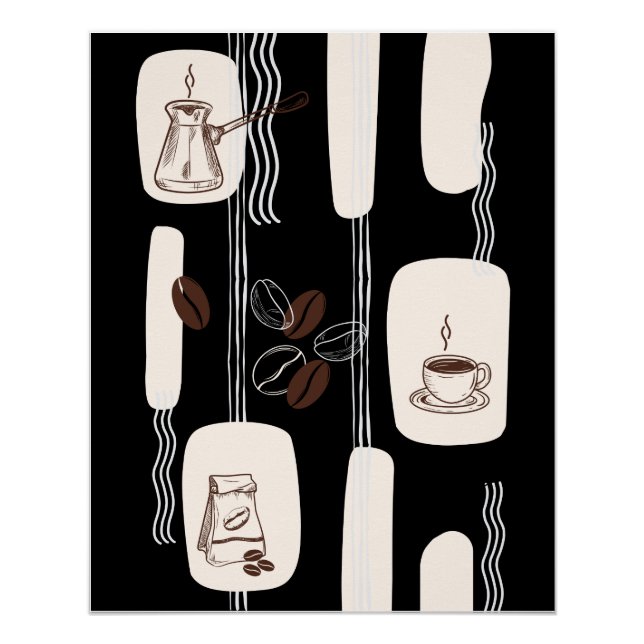 Póster Conjunto Imprimible de Café Árabe, Arte de Pared p (Anverso)