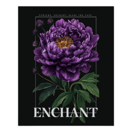 Póster Conjure Enchant Bendice el Camino Peonía Púrpura