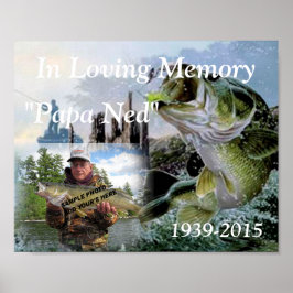 Póster conmemorativo de recuerdo de pesca