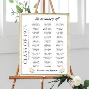 Póster conmemorativo de reunión de clase con hasta