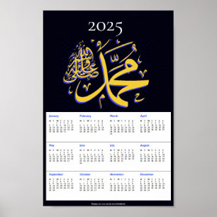 Póster conmemorativo del calendario de Muhammad pb