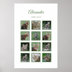 Póster conmemorativo personalizable para mascotas