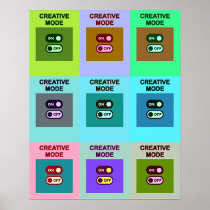 Póster Conmutaciones de cuadrícula creativas