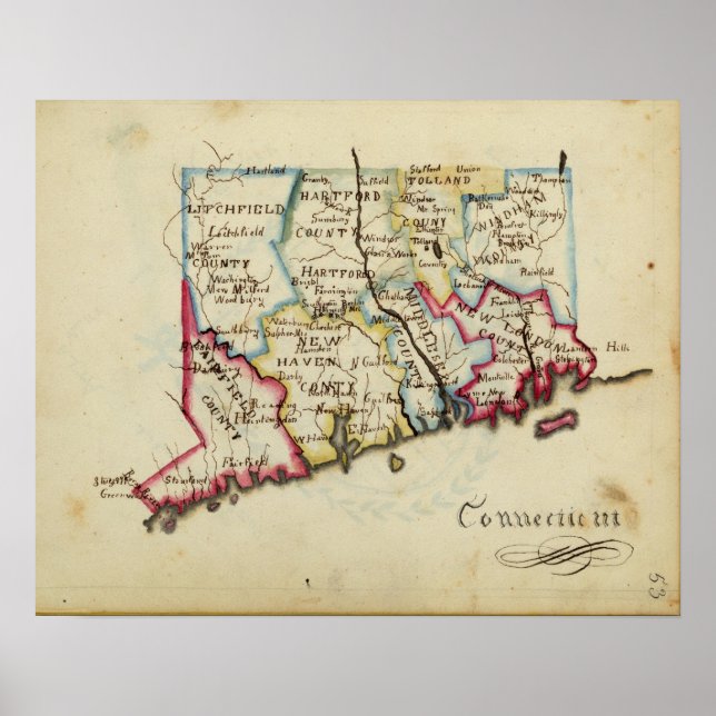 Póster Connecticut 8 (Frente)