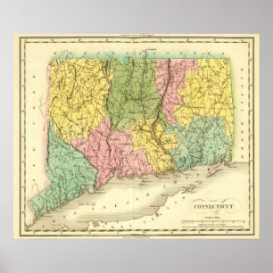 Póster Connecticut los E.E.U.U.