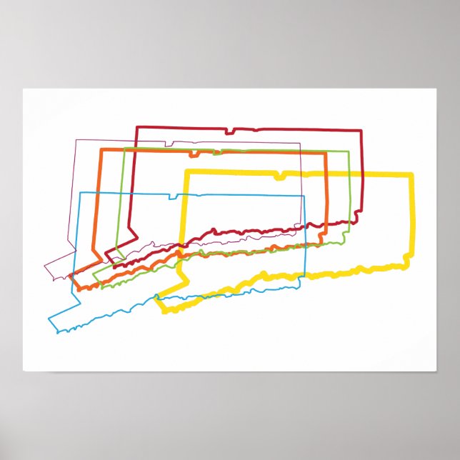 Póster connecticut pride blur (Frente)