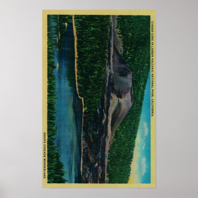 Póster Cono de Caza en el Parque Nacional Volcánico de La (Frente)