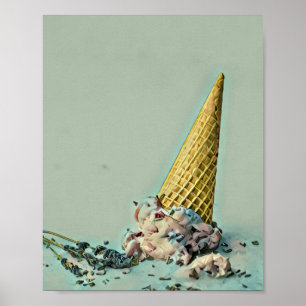 Póster Cono de helado para el amante de los helados