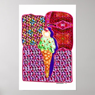 Póster cono de helado único 1