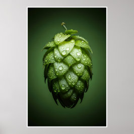 Póster Cono de hop fresco - Cerveza