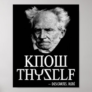 Póster Conoce a ti mismo Sócrates Descartes Schopenhauer 