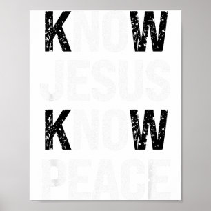 Póster Conoce Jesús Conoce Paz Fe Cristiana