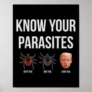 Póster Conoce tus parásitos que hacen caer al presidente