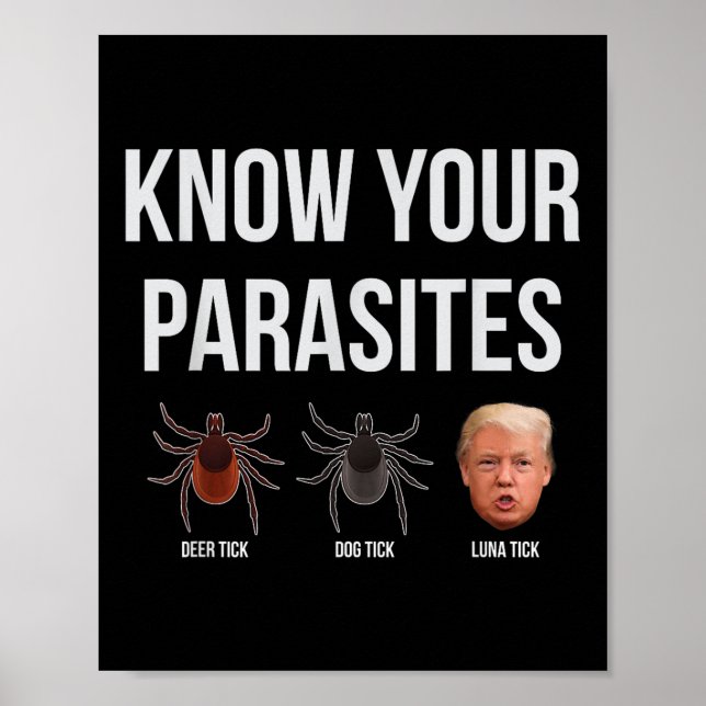 Póster Conoce tus parásitos que hacen caer al presidente  (Frente)