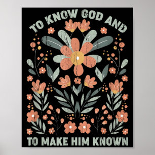 Póster Conocer a Dios y Darlo a Conocer 