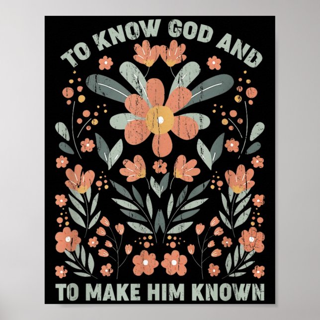Póster Conocer a Dios y Darlo a Conocer  (Frente)