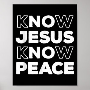 Póster Conocer a Jesús Conocer Paz Iglesia Cristiana Fe I