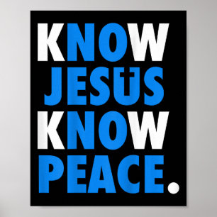 Póster Conocer a Jesús Conocer Paz No Jesús No Paz Cristi