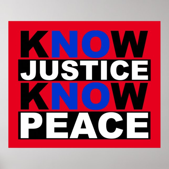 PÓSTER CONOCER A LA JUSTICIA SABER PAZ (Frente)