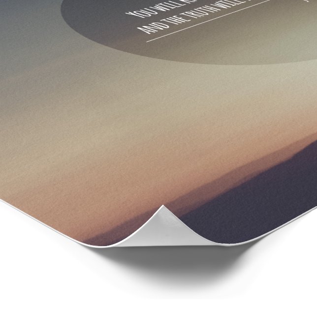 Póster Conocerá la verdad John 8:32 Verse Poster (Esquina)