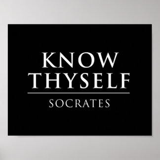 Póster Conócete a ti mismo - Sócrates