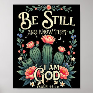 Póster Conócete quieto y que yo soy dios Escritura Cristi