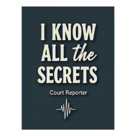 Póster Conozco todos los secretos — Redactor judicial