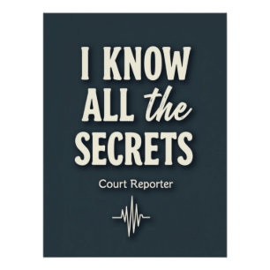 Póster Conozco todos los secretos — Redactor judicial
