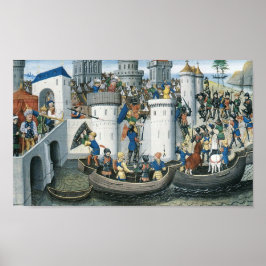 Póster Conquista de Constantinopla por los cruzados, 1204