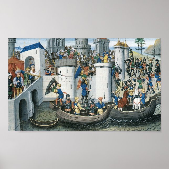 Póster Conquista de Constantinopla por los cruzados, 1204 (Frente)