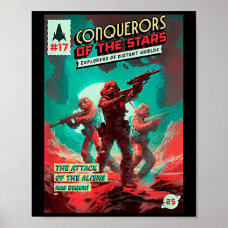 Póster Conquistadores De Las Estrellas - Portada Del Libr