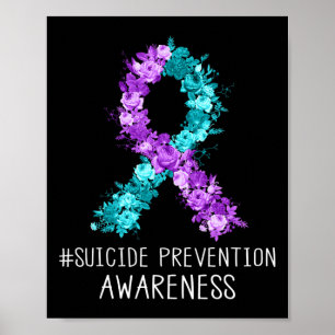 Póster Consciente de la prevención del suicidio de la cin