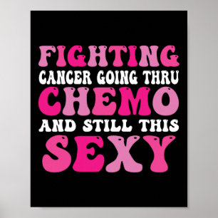 Póster Consciente del cáncer de mama Inspirador y químico