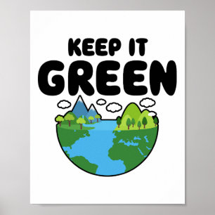 Póster Consciente del medio ambiente del Día de la Tierra
