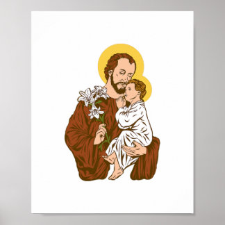 Póster Consección de San y Niño Jesús 2021 Dolor católico