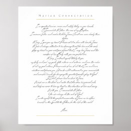 Póster Consecración Maria