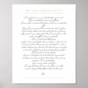 Póster Consecración Maria