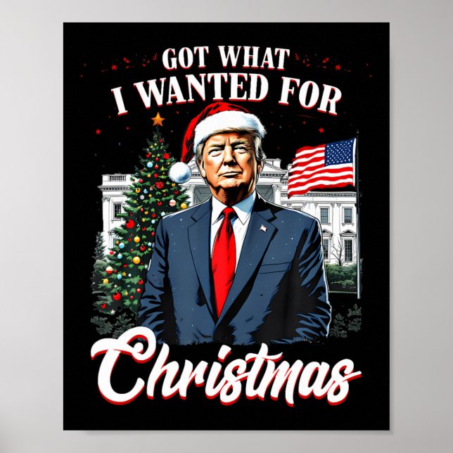 Póster Conseguí Lo Que Quería Para Navidad Trump (Frente)