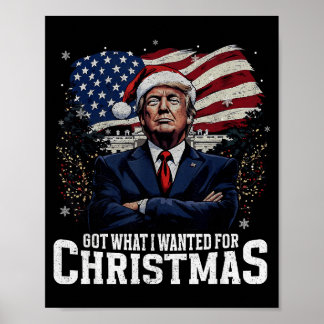Póster Conseguí Lo Que Quería Para Navidad Trump 2024 Tee