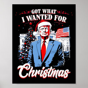 Póster Conseguí Lo Que Quería Para Navidad Trump 2025