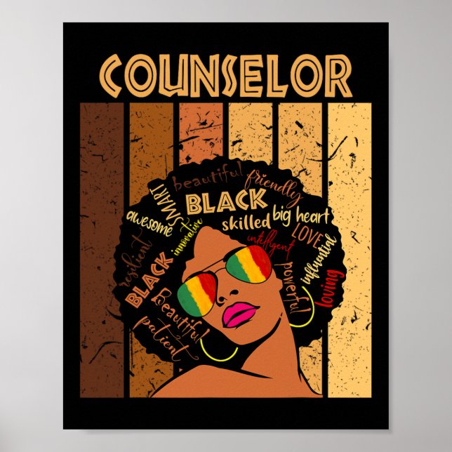 Póster Consejera de historia negra afroamericana (Frente)