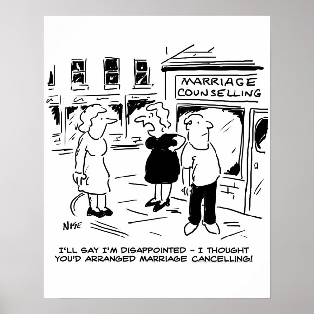 Póster Consejería matrimonial, no cancelación (Frente)